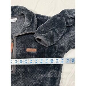 Columbia Pullover Womens M Fire Side II Sherpa XL0980 Gray Quarter Zip EUC